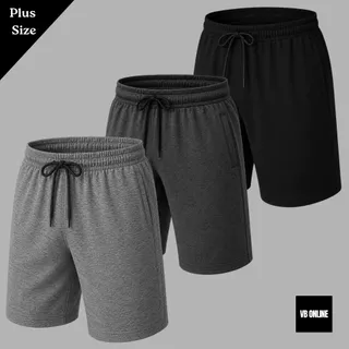 VB ONLINE Kit 3 Shorts Bermuda Dry Fit Anti-Suor Plus Size Masculina Academia Treino do G1 ao G3
