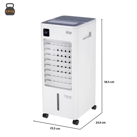Climatizador de Ar 3 em 1 WAP 8 5L 220v 100W Control Digital 3 Velocidades Ventila Climatiza e Umidifica