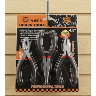 Kit 3 Alicates de Precisão 4.5" Para Bijuterias, Artesanato, Joias e Trabalhos Manuais