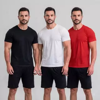 Kit 3 Camisetas Masculina Dry Fit Camisetas Basicas e Elegante Camiseta Para Treino