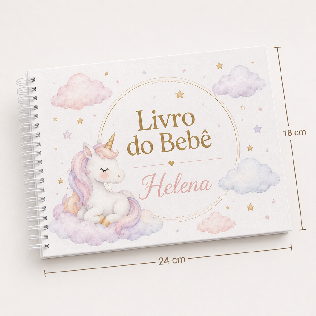 Livro do Bebê Personalizado | Vários Temas — Unicórnio