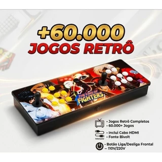 Fliperama Duplo Portátil 60.000 Jogos + Aclilico alto proteção