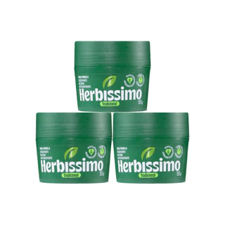 Kit Desodorante Em Creme Antitranspirante Herbíssimo Tradicional 55g (3 unidades)