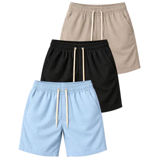 Kit 3 Bermudas Linho Masculina Estilo Casual Premium