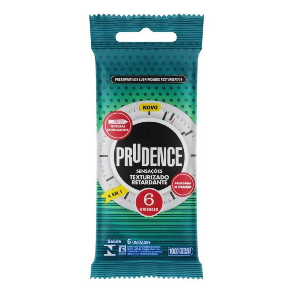 Preservativo Lubrificado Texturizado Retardante Prudence | Shopee Brasil