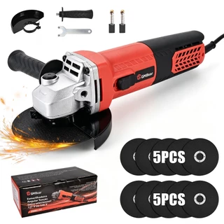Esmerilhadeira Angular Profissional 750W 115mm 11000rpm Corte Lixamento Polimento Kit Discos Serralheria Reforma