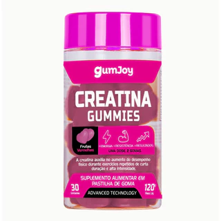 GOMA DE CREATINA 3g - GUMJOY - 30 UND - SABOR FRUTAS VERMELHAS
