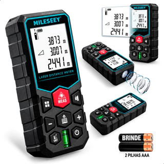Trena Laser Digital Milessey X5 40m Trabalho Pedreiro Transporte Medidor