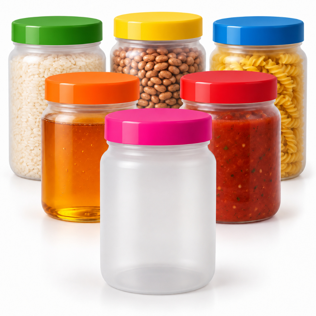 10 Potes Plástico PP 375ml – Tampa Rosca (PP Virgem, Livre de BPA) p ...