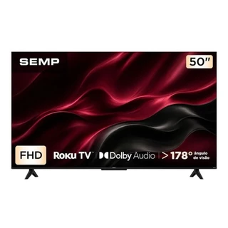 Smart Tv Semp 50" Led Full Hd Roku Tv Wi-fi Dolby Audio Preto 50S42R Bivolt