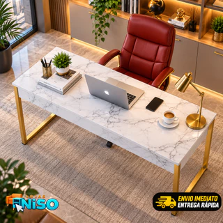 Escrivaninha 0,75 Estudare Minimalista com Estrutura Metálica – Mesa para Escritório, Home Office e Estudos