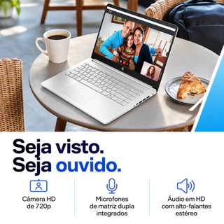 Notebook HP Intel N150 4-core tela 14 128GB SSD windows 11