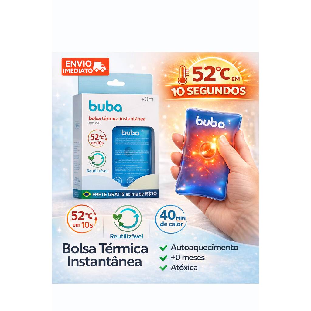 Bolsa Térmica Para Cólica Dores Bebe Adulto Em Gel Instantânea Buba ...