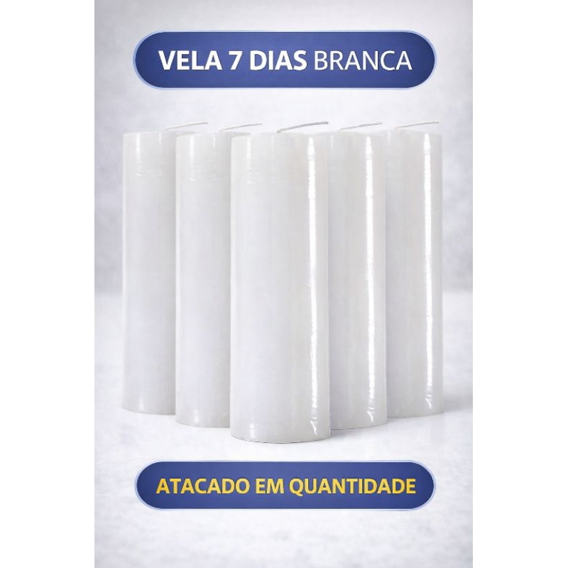 Vela 7 Dias Branca 260g | Ritual, Oração, Umbanda, Candomblé | Sem ...