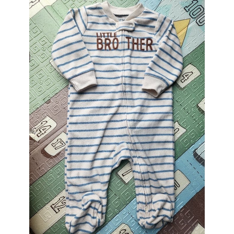 [Desapego Novo!] Macacão Carters 3 a 6 meses em fleece bebe menino em Oferta na Shopee
