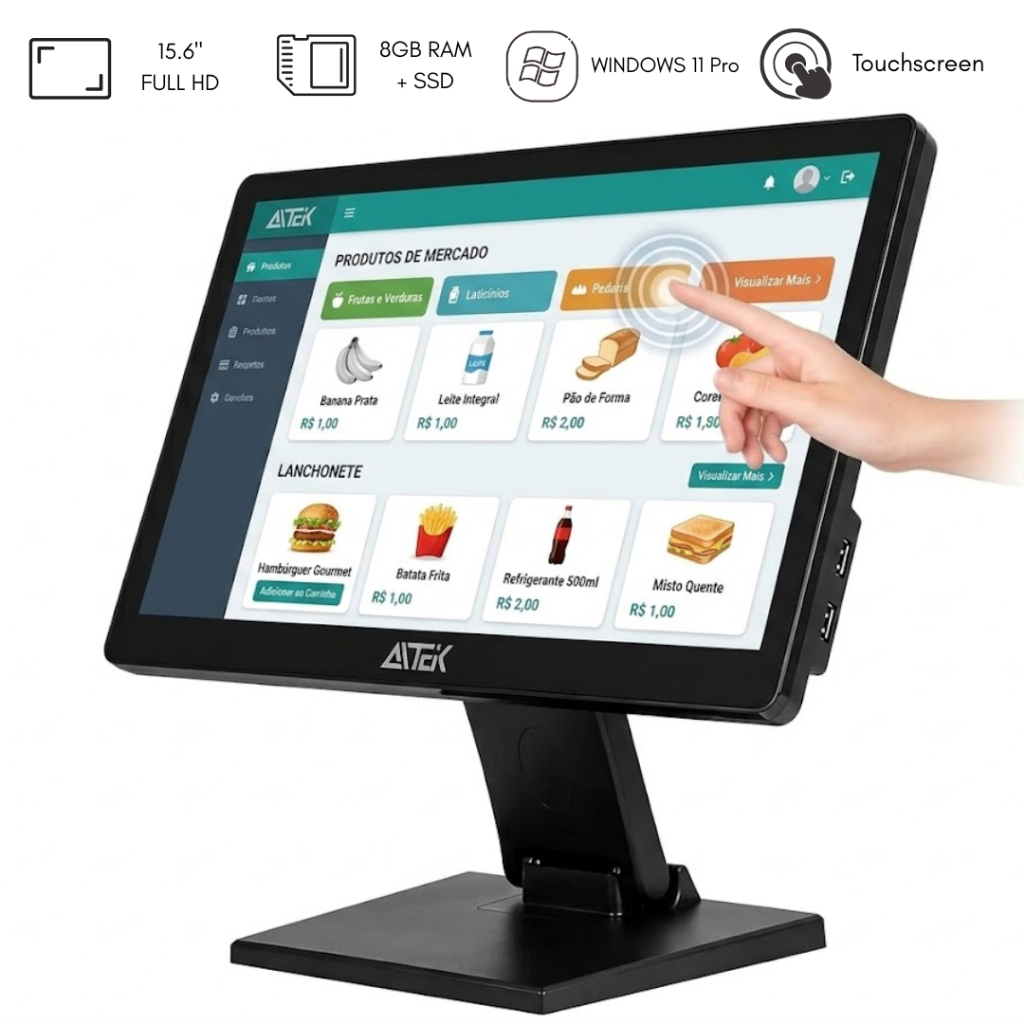 Computador PDV Touch 15.6