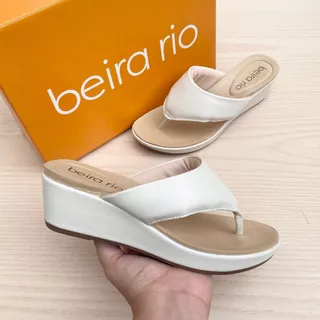 Sandália Tamanco Salto Anabela Feminina Beira Rio Moda Verão Conforto Casual Acolchoado em Oferta na Shopee