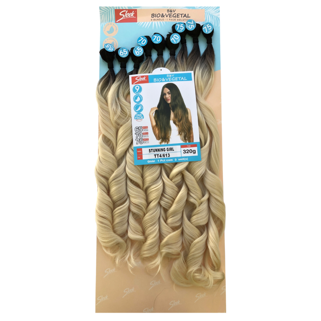 Cabelo Ondulado Stunning Girl Rebeca Sleek 75cm Bio Vegetal 320gr