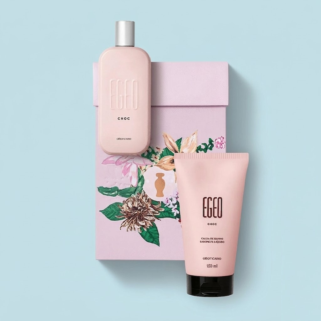 【yukko 】 Gel & Cream & Oil Mist セット Kit Egeo Choc (MÃES 2026): Colônia 90ml + Calda de Banho 150ml