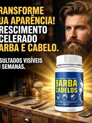 Suplemento Barba e Cabelo 60 Cápsulas 500mg