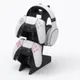 Suporte Mesa Porta Controle Vídeo Game Fone Ps4 Ps5 Xbox One - MDF PRETO