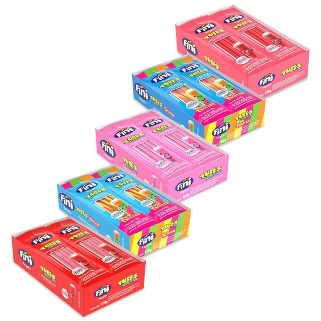 Kit Fini Só Tubes 60 Pacotes de 15g cada (5 Caixinhas Display C/12UN ...