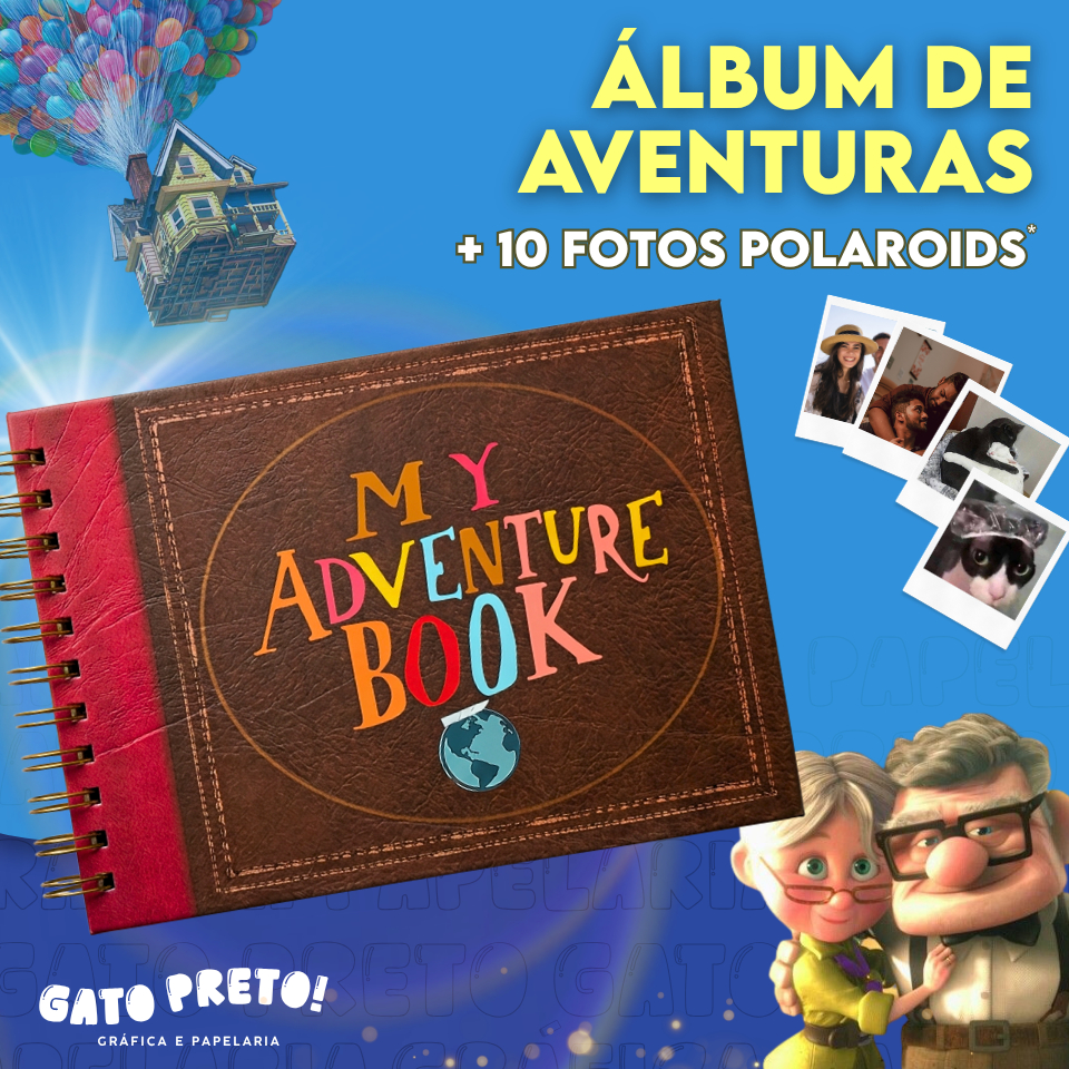 Livro de Aventuras -Álbum de Fotos Scrapbook - A5 UP Minhas