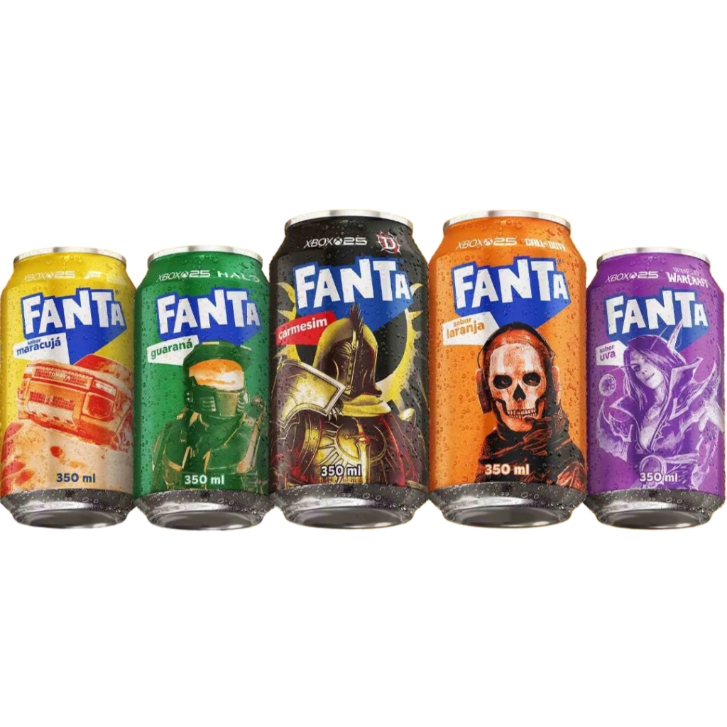 Coleção Fanta / Xbox Colab 2026 - WoW Diablo IV Forza Horizon HALO Call ...