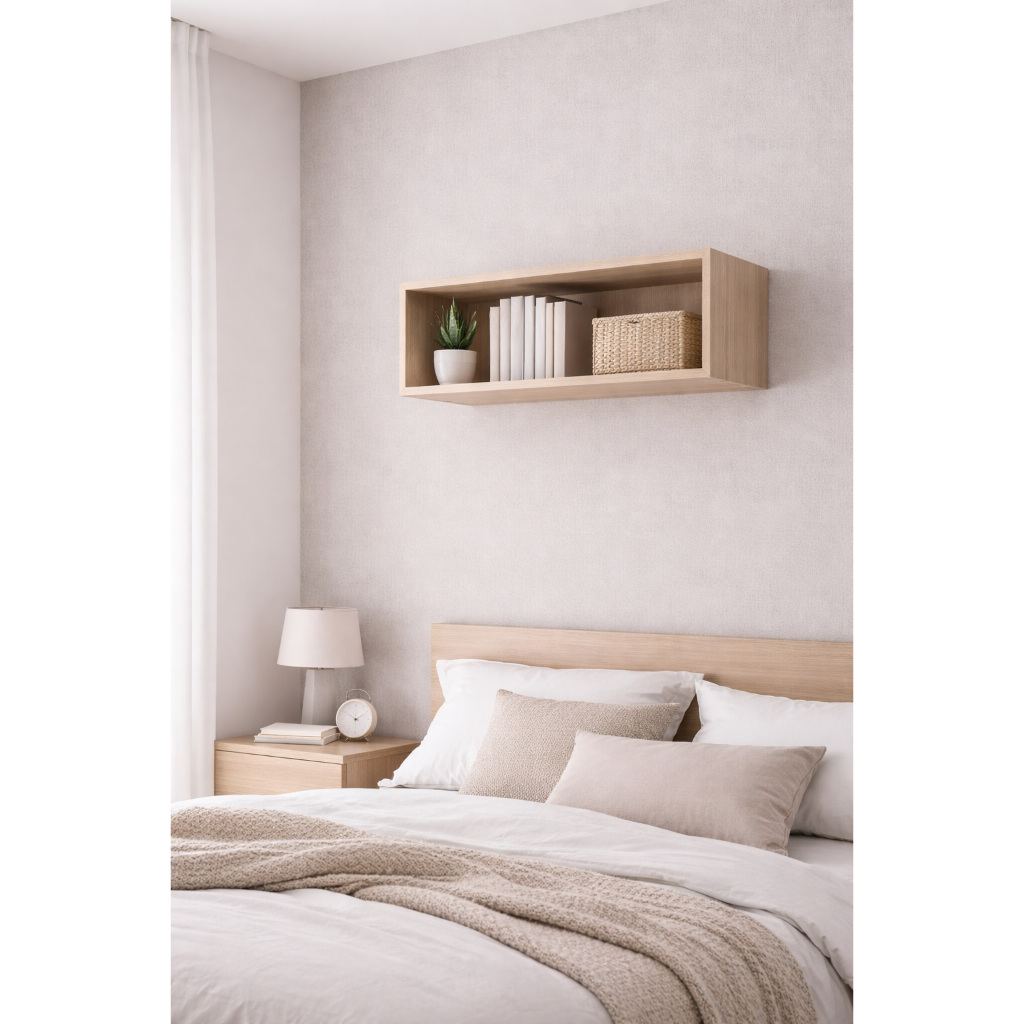 Nicho Decorativo Retangular Com Fundo em MDF Carvalho Lir - 65x30x20cm ...