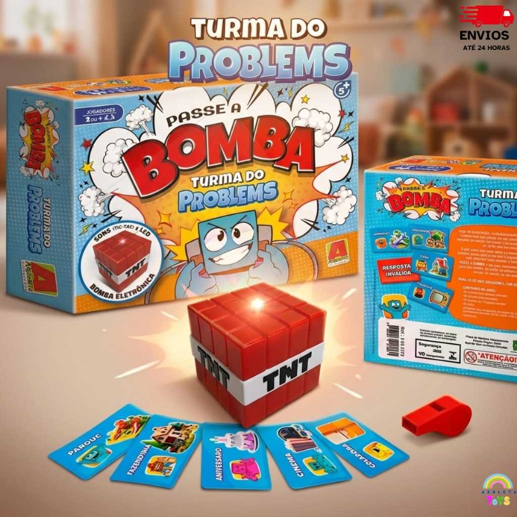 Jogo Passe a Bomba Turma Do Problems Com Luz e Som | Shopee Brasil