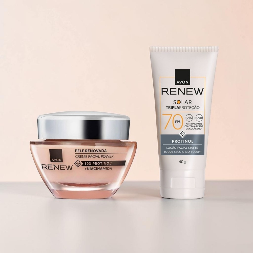 Kit Renew Avon Power Creme Facial 10xProtinol+Niacinamida 50g+