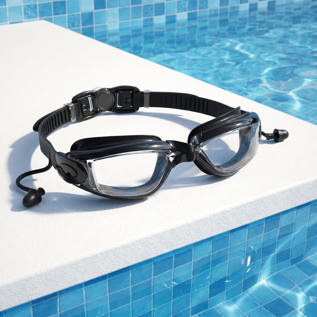 Óculos De Natação Profissional Com Protetor De Ouvido Piscina Praia ...