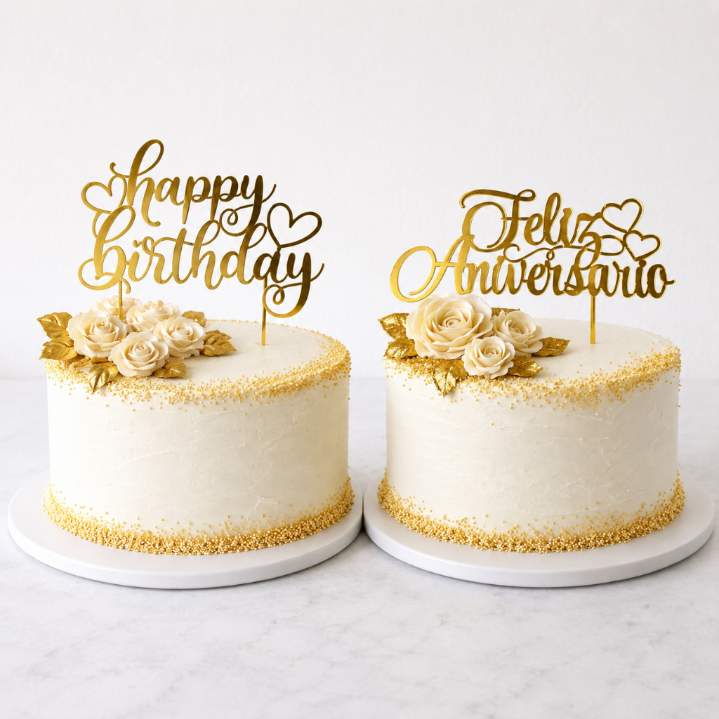 Kits Topos para Bolos Feliz Aniversário e Happy Birthday Dec