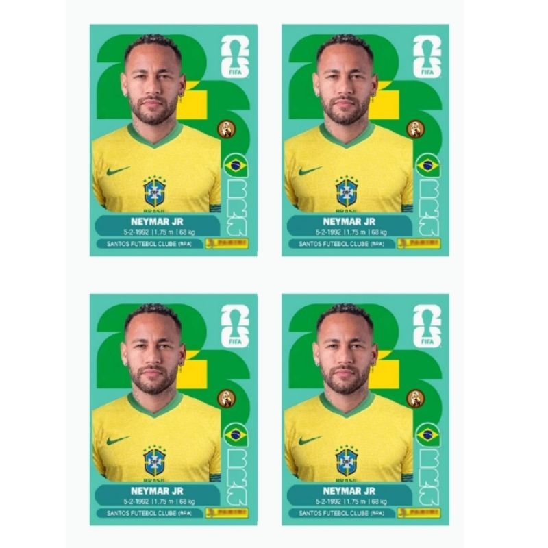 Kit Com 4 Figurinhas Neymar Copa 2026 Shopee Brasil