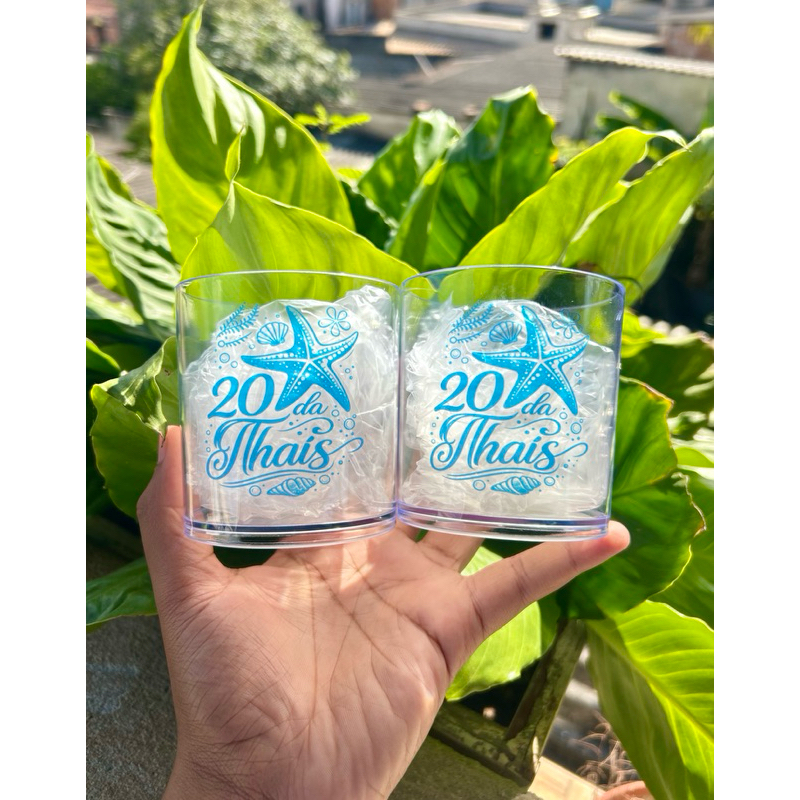 Kit 10 Copos Whisky Acrílico 330ml Personalizamos qualquer tema