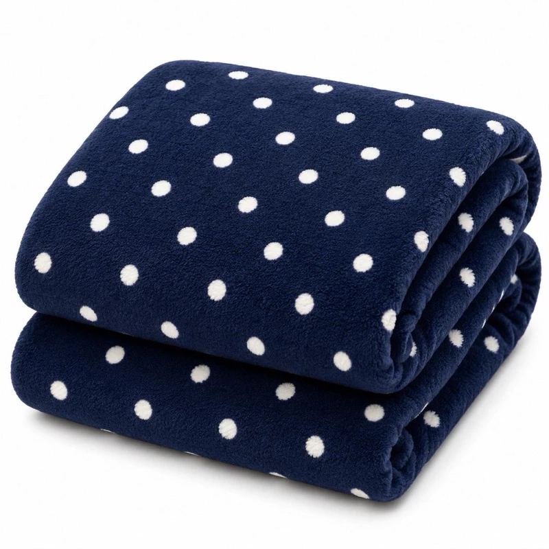 Manta Cobertor Casal Queen Mantinha Inverno Microfibra Plush Antialérgico Quentinho Estampada Poá - Imagem 4