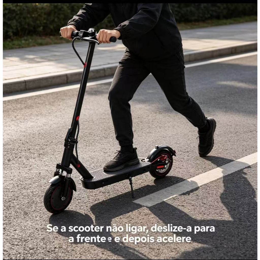 Patinete Elétrico Dobrável 350W | 3 Velocidades Ajustáveis | Amortecimento Reforçado | Suporta até 100KG - Destaques