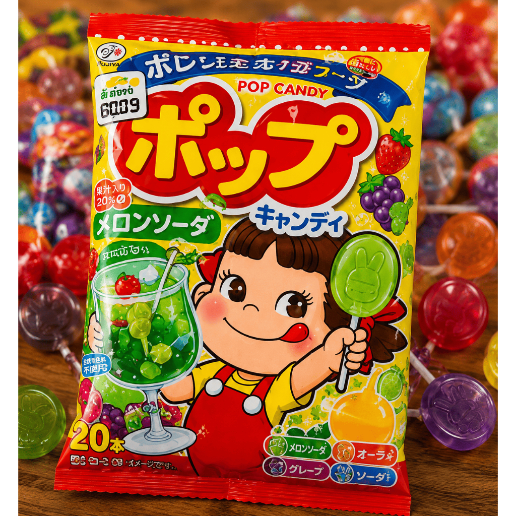 Pirulito Japonês Fujiya Pop Candy 103g | 20 Unidades | Sabores