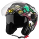 Capacete Moto Aberto New Atomic Universe Com Viseira Interna