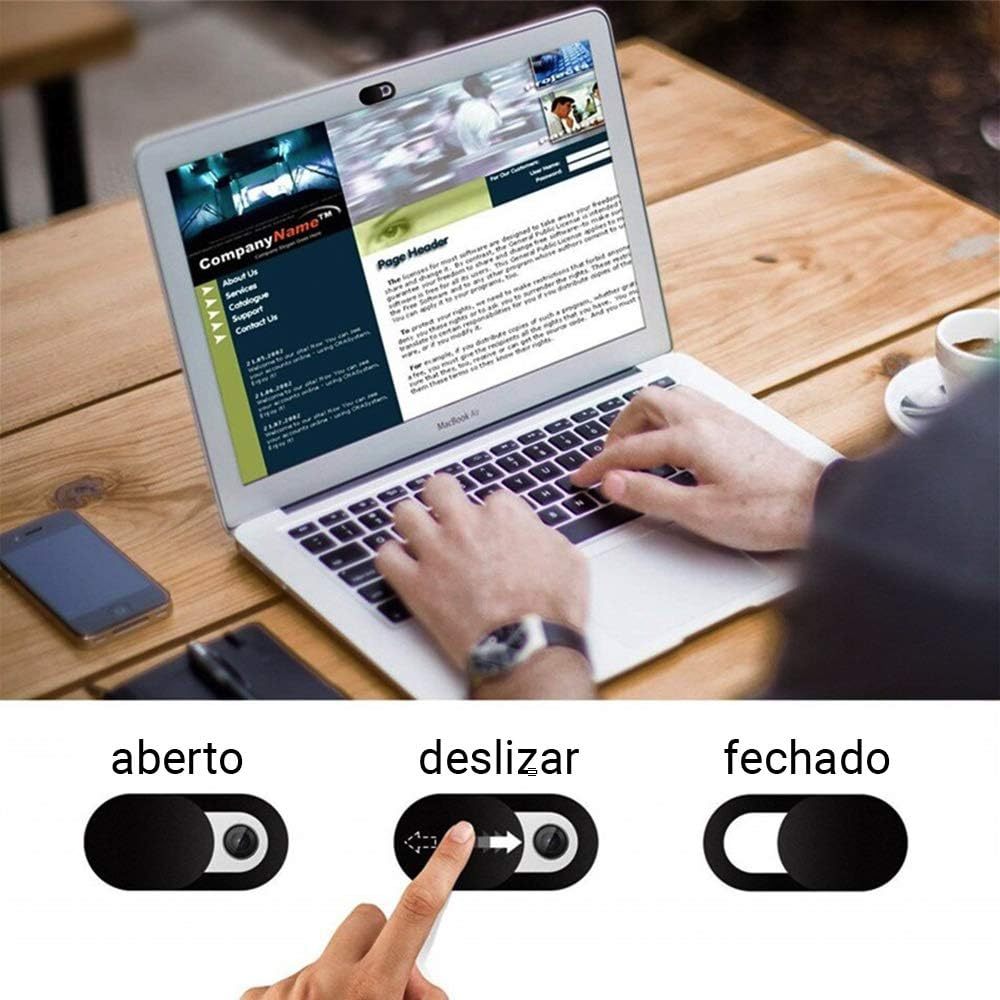Kit Protetor De Webcam 10 Unidades Capa Slider Notebook Celular Tablet Anti Espião Privacidade