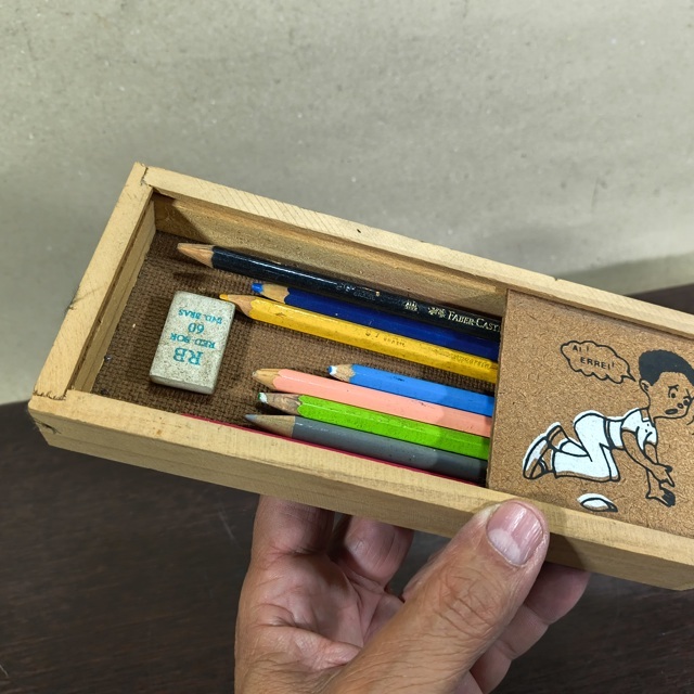 ヴィンテージ　木製BOX3点セット Estojo Madeira Porta Lápis Vintage AnoS 80 20x8x3cm 130g COD 03