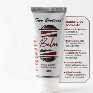 Balm Para Barba Two Brothers 250g Original Hidrata Alinha Amacia Fios E Melhora O Crescimento Da Barba