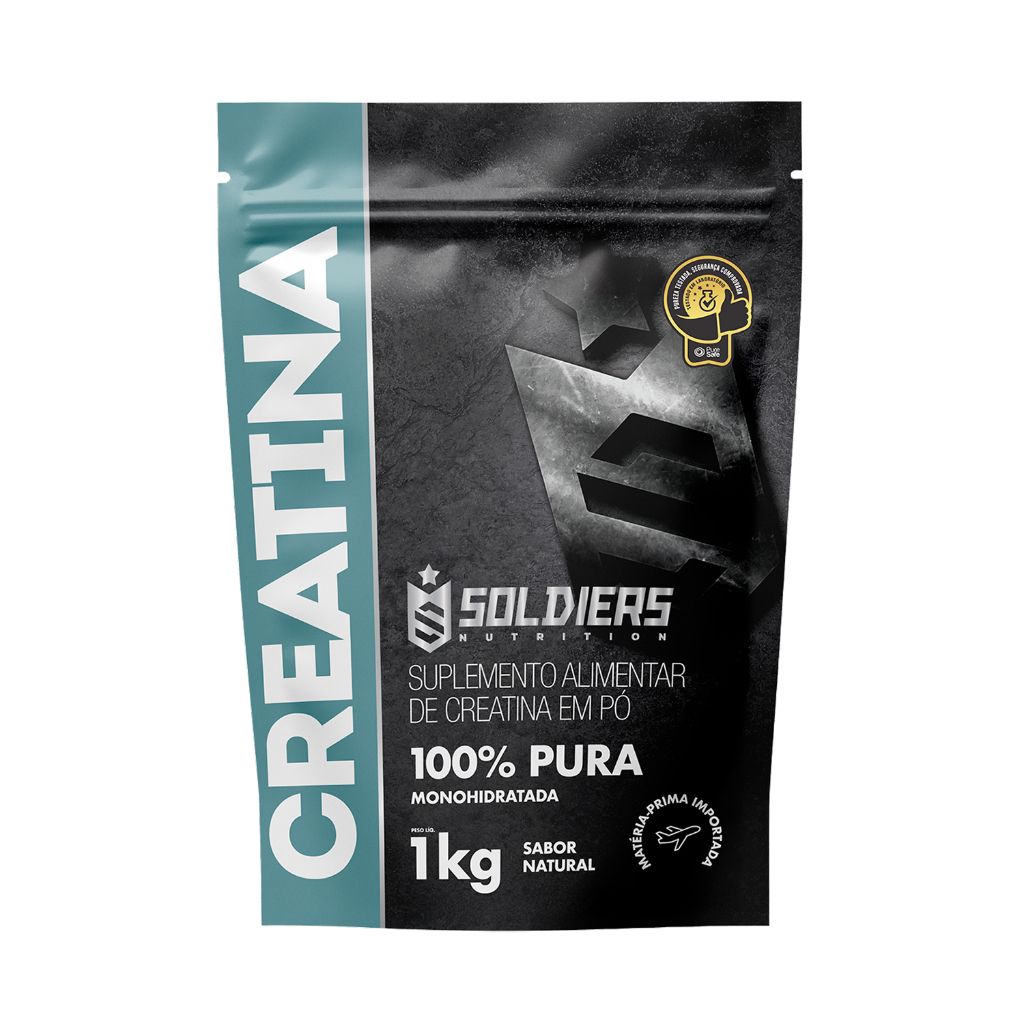 Foto de Creatina Suplemento Monohidratada em Pó 100% Pura Importada - Soldiers Nutrition