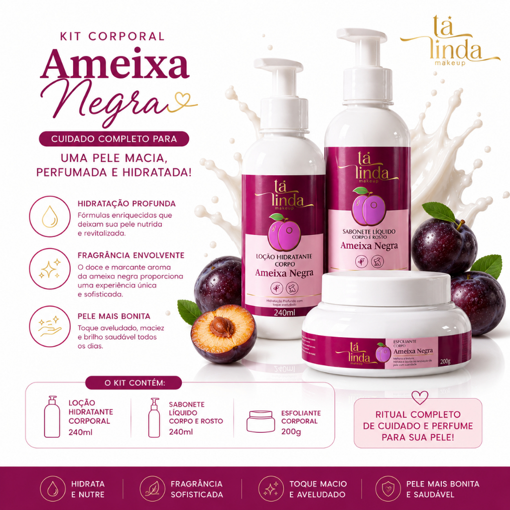 Kit corporal Ameixa Negra: hidratante, sabonete e mais — foto 2