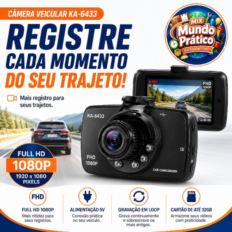 Câmera Veicular Full HD 1080P 5V Car Cordei | Shopee Brasil