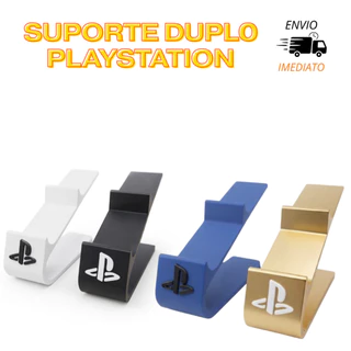 Suporte Duplo Controle PS5 PS4 DualSense Organizador 2 Controles Gamer Várias Cores