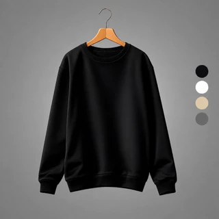 Moletom Gola Redonda Blusa De Frio Básico Careca Casaco Flanelado Unissex Liso Algodão Envio Imediato - WK WORLD
