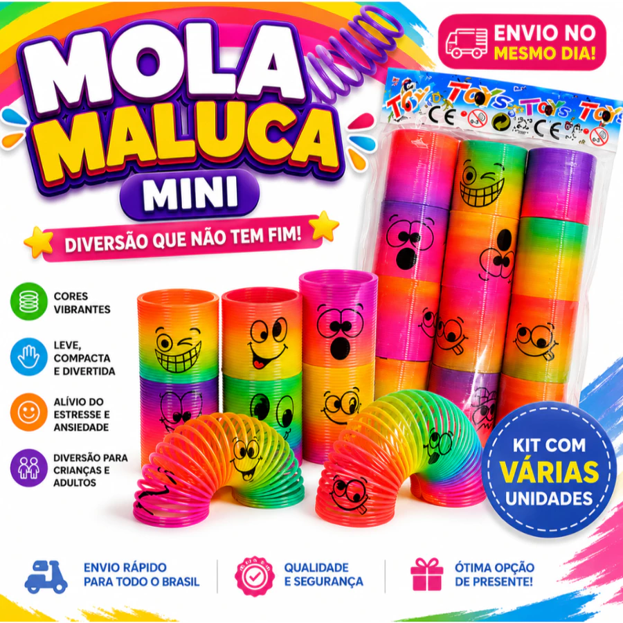 Kit com 6 mini molas coloridas — Mola Maluca