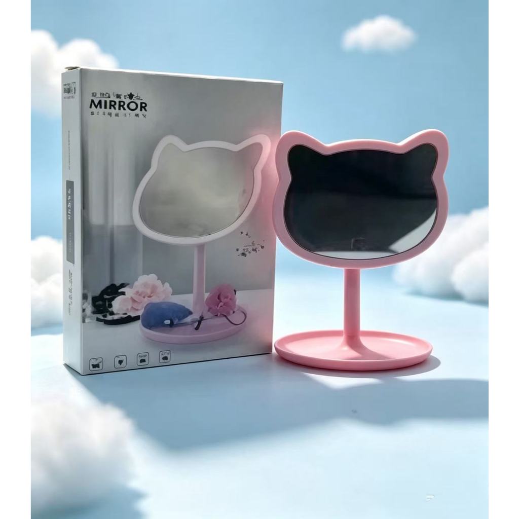 Espelho De Mesa Portátil LED USB Formato Gatinho Envio Rápido | Shopee ...