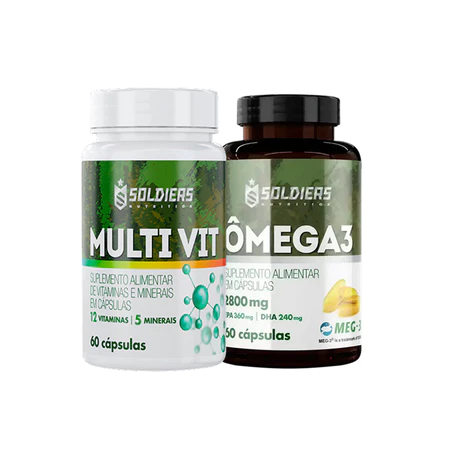 Kit Multivitamínico Ômega 3 Bem Estar Diário Soldiers Nutrition